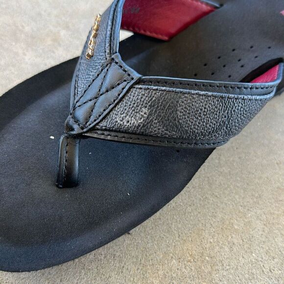 COACH Jolene Signature Wedge Flip Flop Women’s Sz 8.5 - Picture 12 of 15